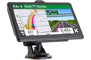 GPS Navigation for Car Canada, 7" Touch Screen, with US Canada Mexico 2026 Maps Free Lifetime Updates, GPS Navigation System 