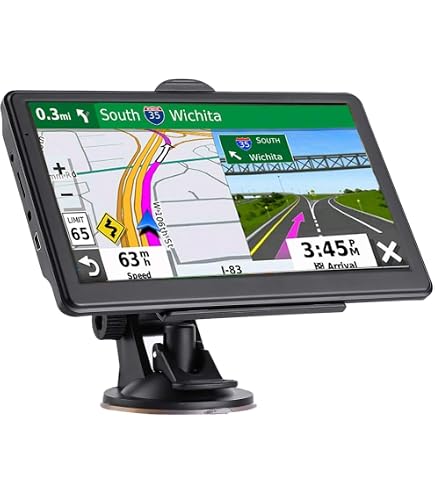 GPS Navigation For Car, LTTRBX 7" Touch Screen 8GB Real Voice Spoken Turn -by-Turn Direction Reminding Navigation System For Cars, Vehicle GPS Satellite Navigator With Free Lifetime Map Update (Black) In Kenya