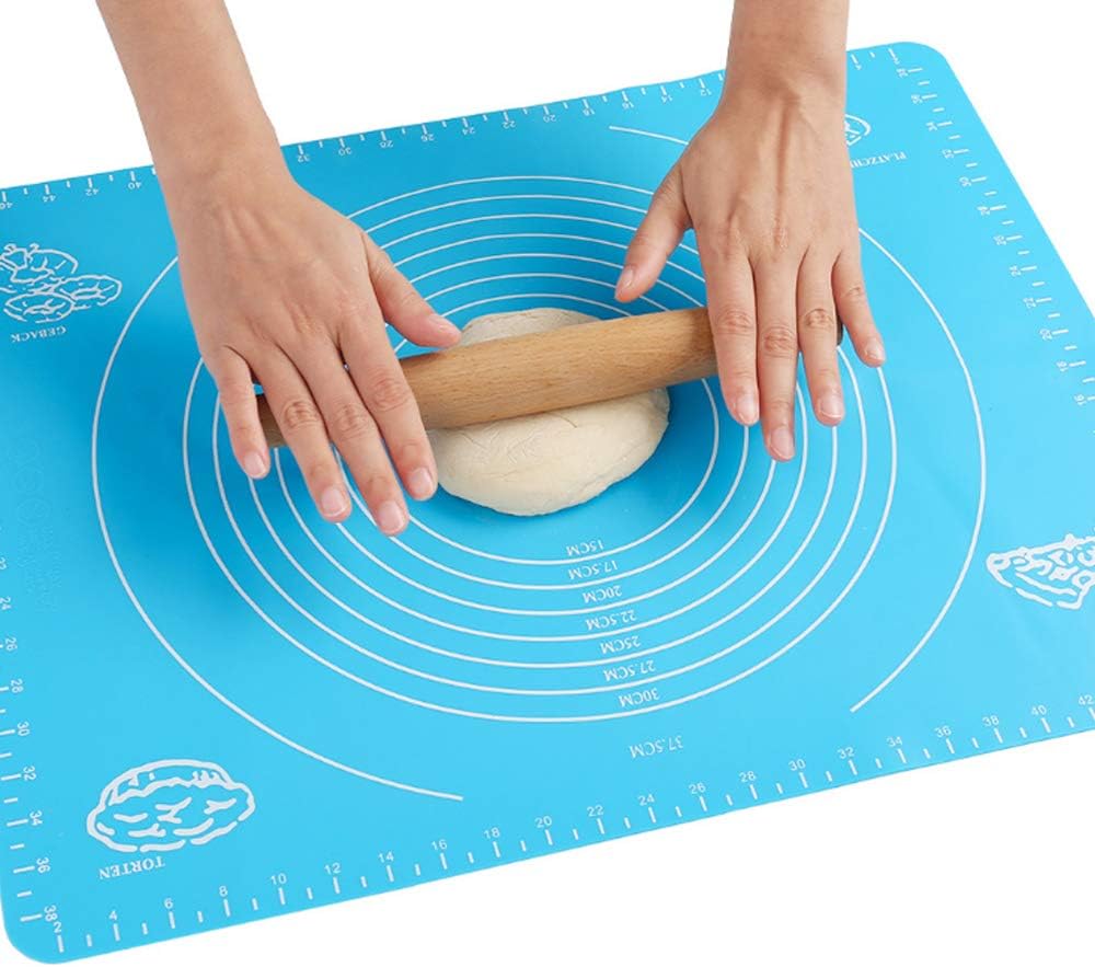 Davias Extra Large Silicone Baking Mat for Pastry Rolling with Measurements Pastry Rolling Mat, Reusable Non-Stick Silicone Baking Mat