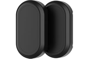 DDJ Magnetic Holder for Samsung Smart Tag 2, Waterproof Case, 2-Pack, with 3M Adhesive, Easy to Install, Black, Silicone