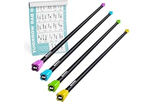 LIONSCOOL Workout Weighted Bar,Padded Exercise Weight Bar, Solid Steel Stretching weighted bar set for Body Sculpting, Physical Therapy,Body Toning