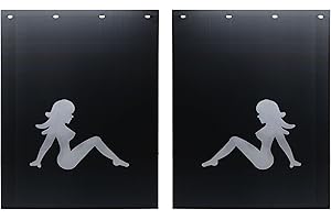 DENCO DISTRIBUTING, INC. 24 x 30 Semi Truck and Trailer Heavy Duty Poly Rubber Sitting Lady Mud Flap - Pair