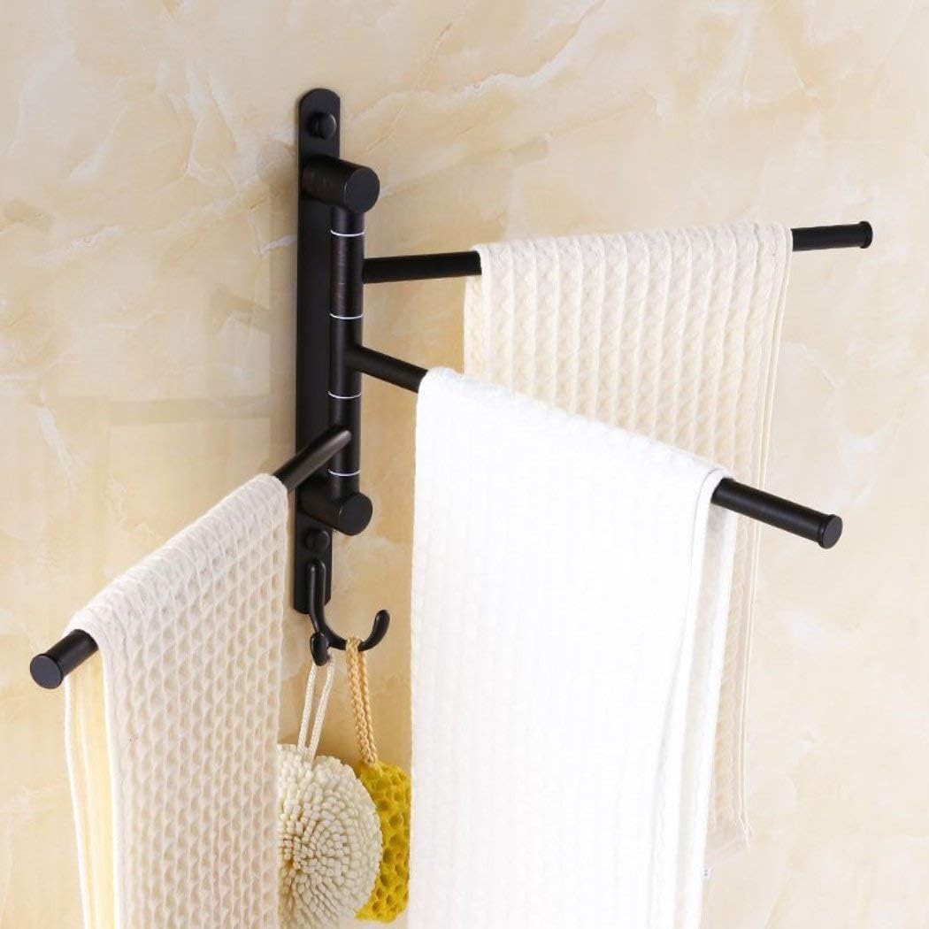 ELLOALLO Oil Rubbed Bronze Swing Out Towel Racks for Bathroom Holder