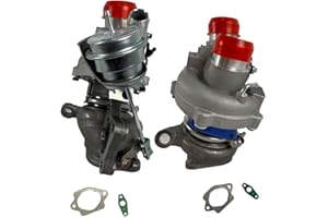 JKYH TECHPLUS New Twin Turbo Turbocharger 3.5L V6 Ecoboost Left&Right Compatible with 2011-2012 FORD F-150 PLATINUM LARIAT CREW CAB PICKUP XL XLT EXTENDED CL3Z-6K682-C CL3Z-6K682-D