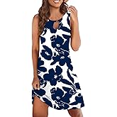 Akihoo Womens Summer Casual Dresses Sleeveless Tshirt Sundress Vest Tank Sun Dress