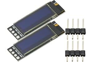 GODIYMODULES 2Pcs 0.91 Inch OLED Screen 128x32 IIC I2C Screen White LCD OLED Display DIY SSD1306 OLED Display Module DC 3.3V 5V for Arduino Display PIC AVR STM32