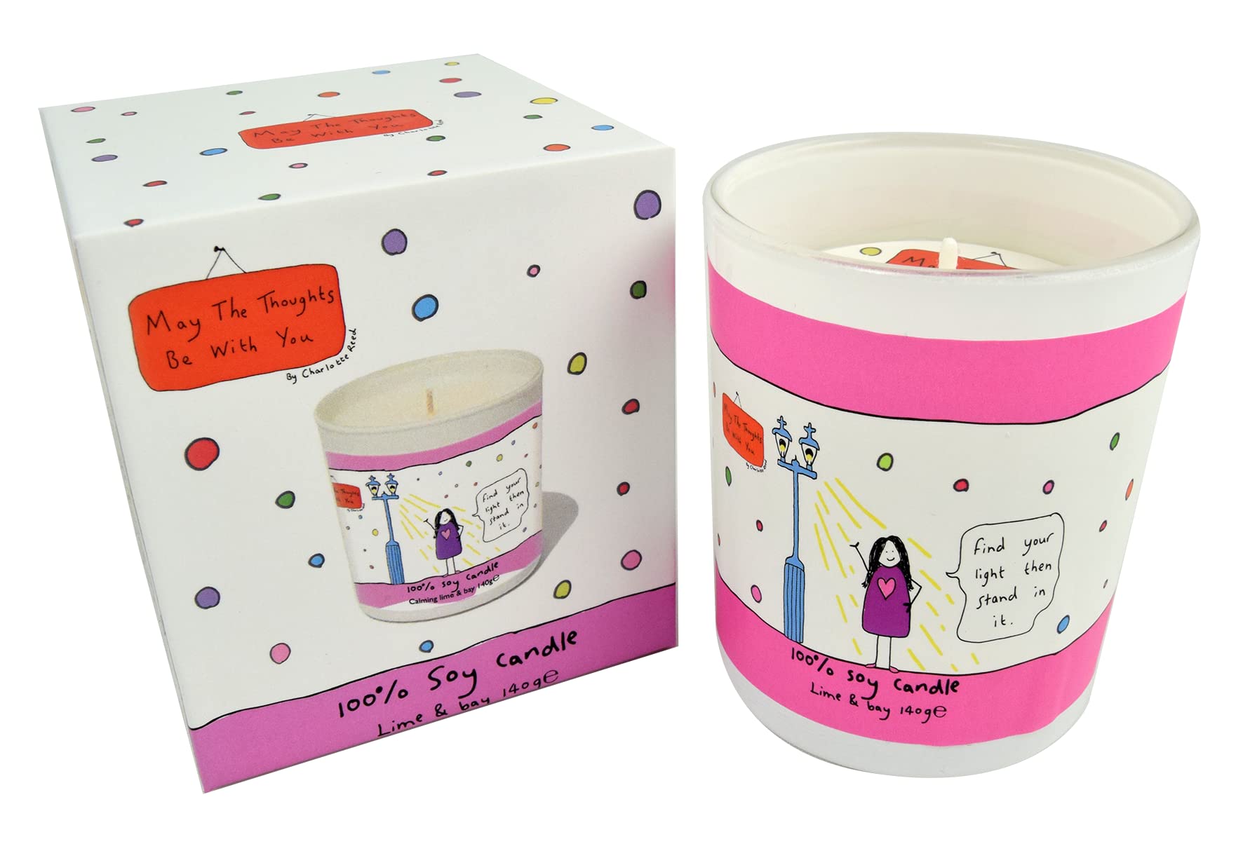 May The Thoughts be With You - 100% Soy Candle - Calming Candle - Lime and Bay - 140g