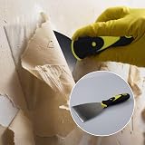 LAMXD Stainless Steel Wall Scraper Paint Stripper 3in Soft Grip for Drywall view 5