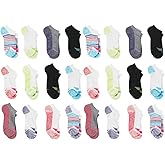 Girls's Assorted No-Show Socks, Multicolor, Pack of 24