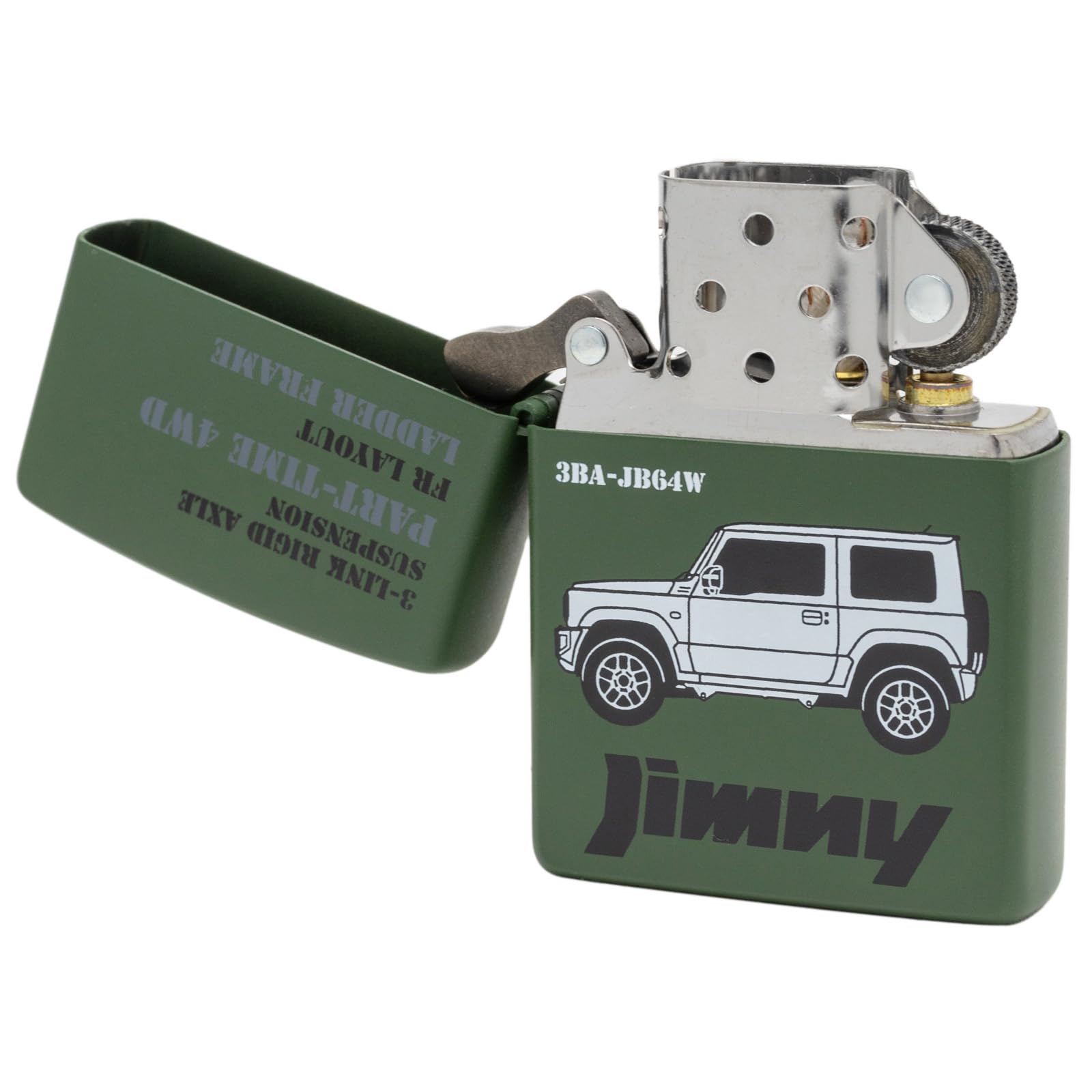 ZIPPO Lighter Jimny Mud Green with Special Sticker