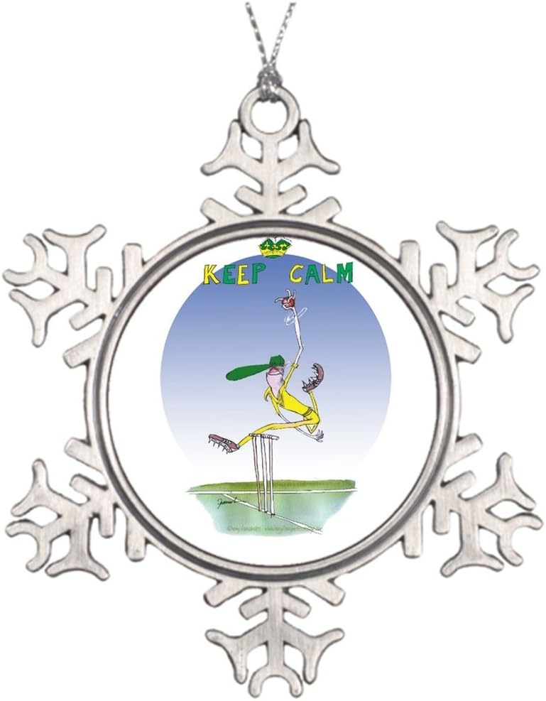 Pracy Ideas For Decorating Christmas Trees keep calm and hurl the ball tony fernandes Tony Fernandes Cartoon Cricket Family Personalized Snowflake Ornaments