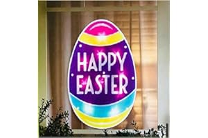 RUNADI Unknown Careland Impact Lighted Window Easter Egg - Shimmering Happy Easter