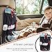 Premium Portable & Waterproof Car Back Seat Stuff Organizer 7 Individual Pockets | Tablet, Pen/Pencil & Drink Holder | Back of The Seat Protector Toddlers Kick Mat | 23