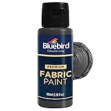 BLUEBIRD Fabric Paint, Charcoal Gray, 3.4 Fl