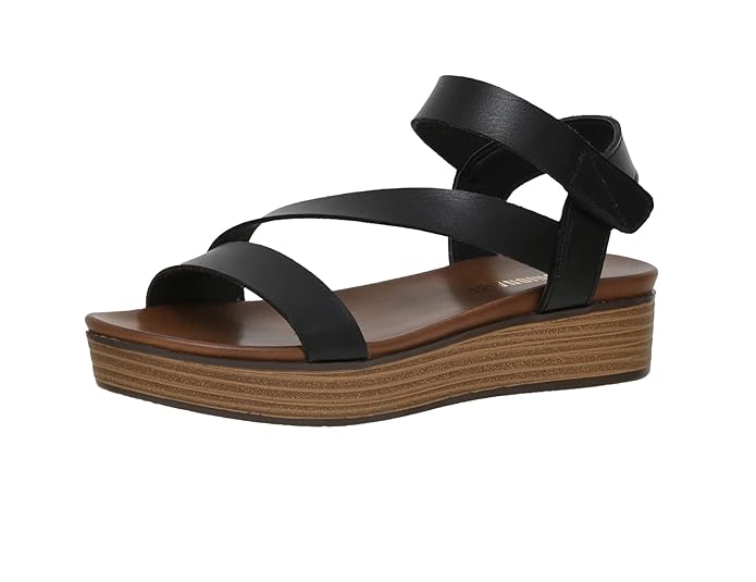 Buy Cushionaire Women's Saga platform sandal with BLACK 11 at