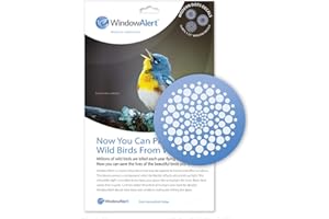 WindowAlert Modern Dots Anti-Collision Decal - UV-Reflective Window Decal to Protect Wild Birds from Glass Collisions - Made in The USA
