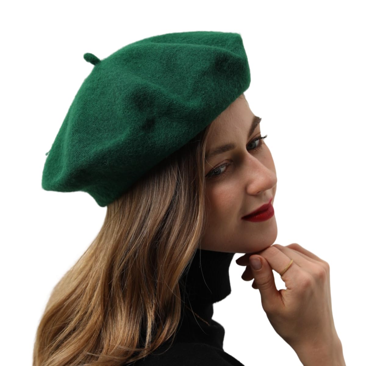 French Beret-Classic Wool Beret Solid Color Womens Beret Cap  display picture 2