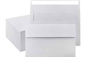 VANRA 150 Pack A9 Invitation Envelopes for 5x8 Greeting Cards 5-3/4x8-3/4 Self Seal A9 White Envelopes Bulk Gummed Flap for W