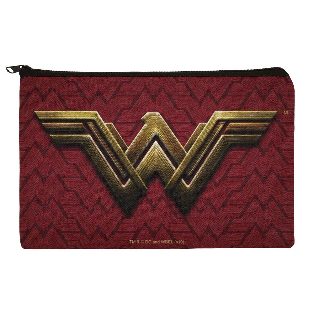 Justice League Movie Wonder Woman Logo Makeup Cosmetic Bag Organizer Pouch