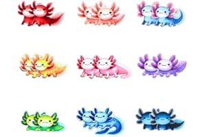 Axolotl Earrings 9PC Set Cute Earring Drop Style Fun Animal Designs Weird Funky Looks Silly Novelty Accessories Women Perfect