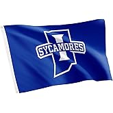 Desert Cactus Indiana State University ISU Flag - 3 x 5 Feet Sycamores Banner, Indoor/Outdoor Durable Fabric, 100% Polyester Design (Style 2)