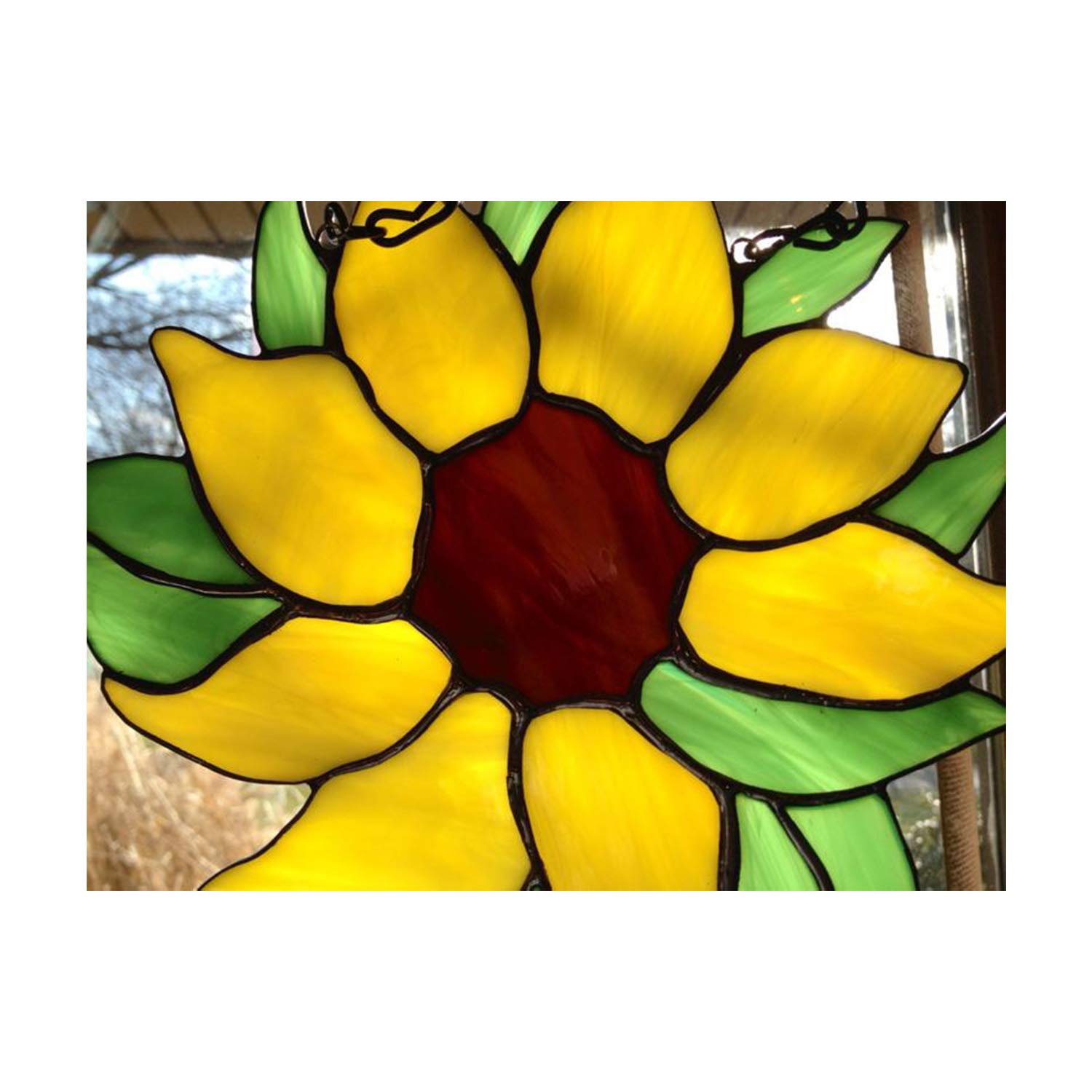 Sunflower Stained Panel Hanging Glass Stained Hangings Window Glass Stained Glass Panels Decorative Accessories Not To Be Missed Www Klevering Com
