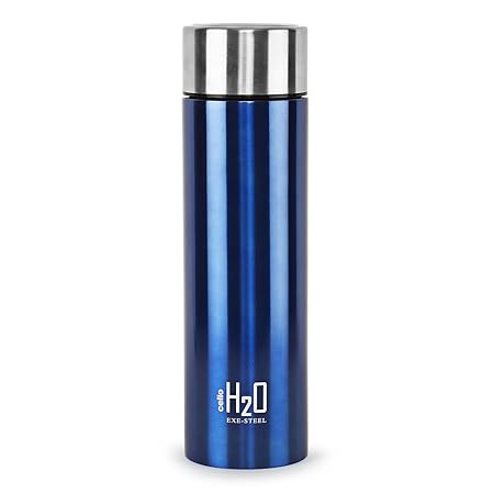 Cello H2O Stainless Steel Water Bottle, 1 Litre, Blue