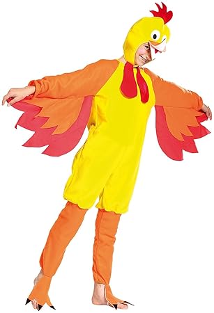 infactory Kinder Karneval-Kostüm: Kinder Faschings-Kostüm Funny Chicken, Größe 152 (Mädchen Kostüm für Karneval)