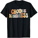 Choose Kindness - Retro Groovy Daisy Be Kind Inspirational T-Shirt