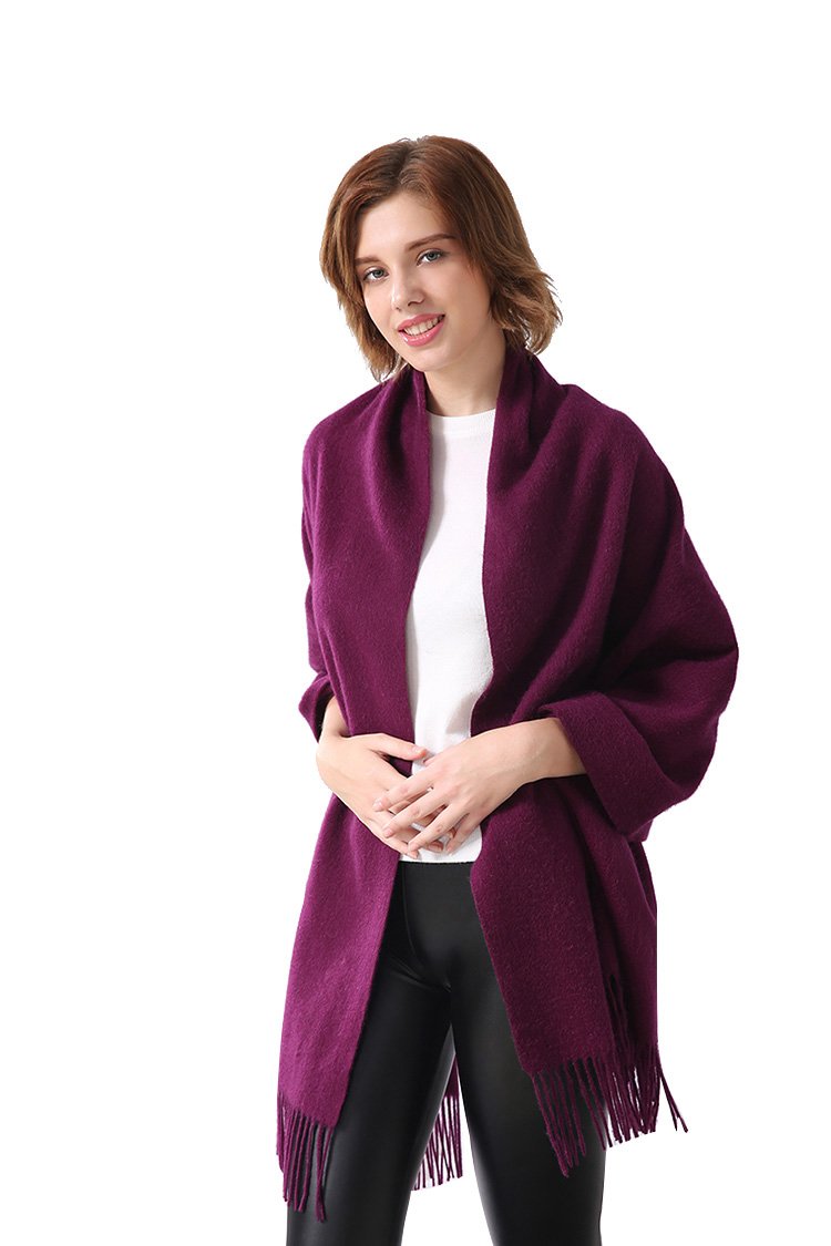 Aqueena 100% Lamb Wool Winter Wrap Shawl Oversized Scarf Aqueena 100% Lamb Wool Winter Wrap Shawl Oversized Scarf