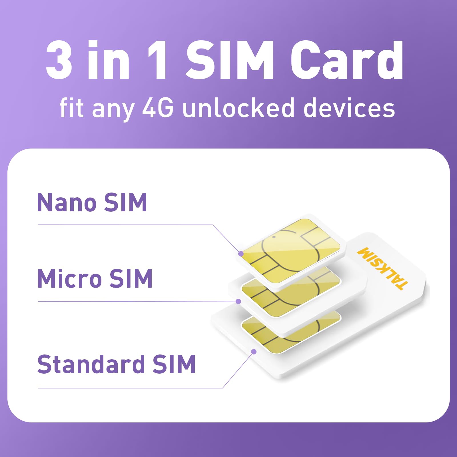Data SIM Card 6GB 90Days Support AT&T, T-Mobile, 4G LTE USA SIM Compatible with Unlocked Security Camera/Tablet/Smart Watch/Hunting Trail Camera/GPS Tracker iot Devices