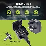 Peak Health 1 x Type A to UK Plug Converter with 5A Fuse, 240V Safe view 4