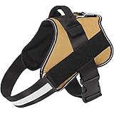 Bolux Dog Harness, No-Pull Reflective Dog Vest, Breathable Adjustable Pet Harness with Handle for Outdoor Walking - No More P