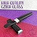 Glass Nail File with Case, Manicure Fingernail File, Gentle Nail Care for a Smooth Finish - Black Stained Glass Bona Fide Beauty Premium Czech Glass File