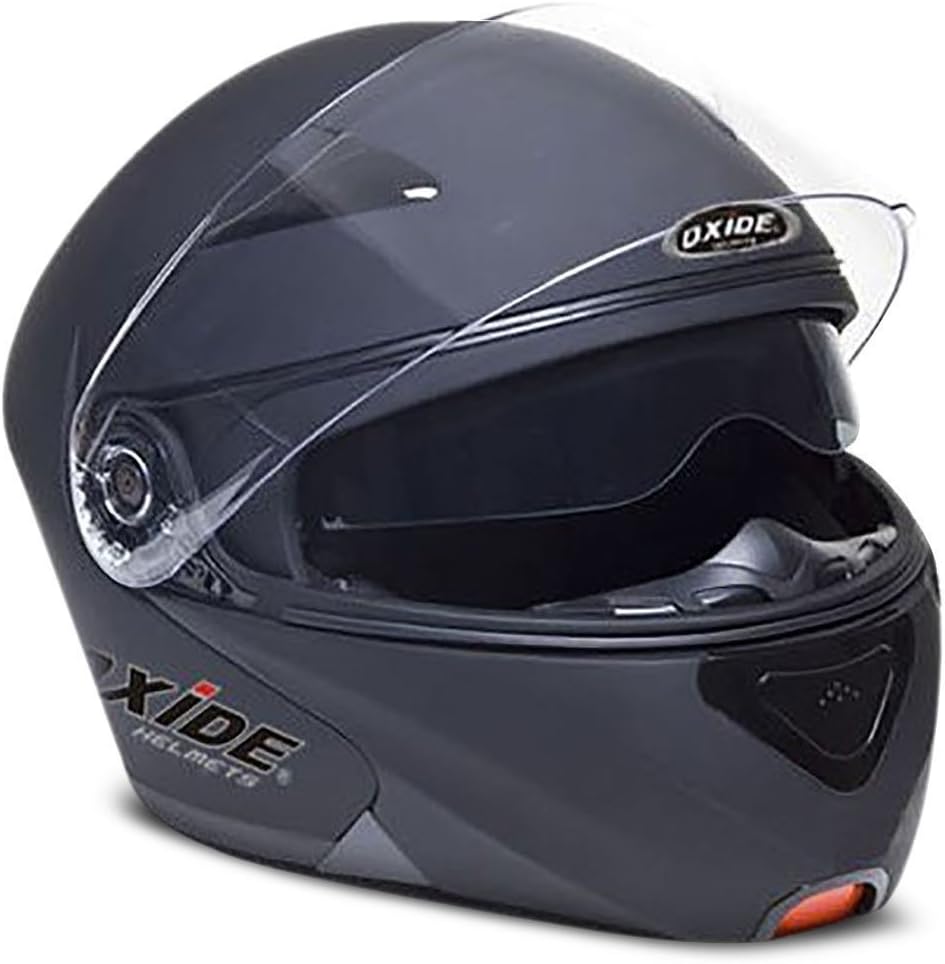 Oxide Vader Modular Flip Up Motorbike Motorcycle Crash Helmet, Matt (Large)