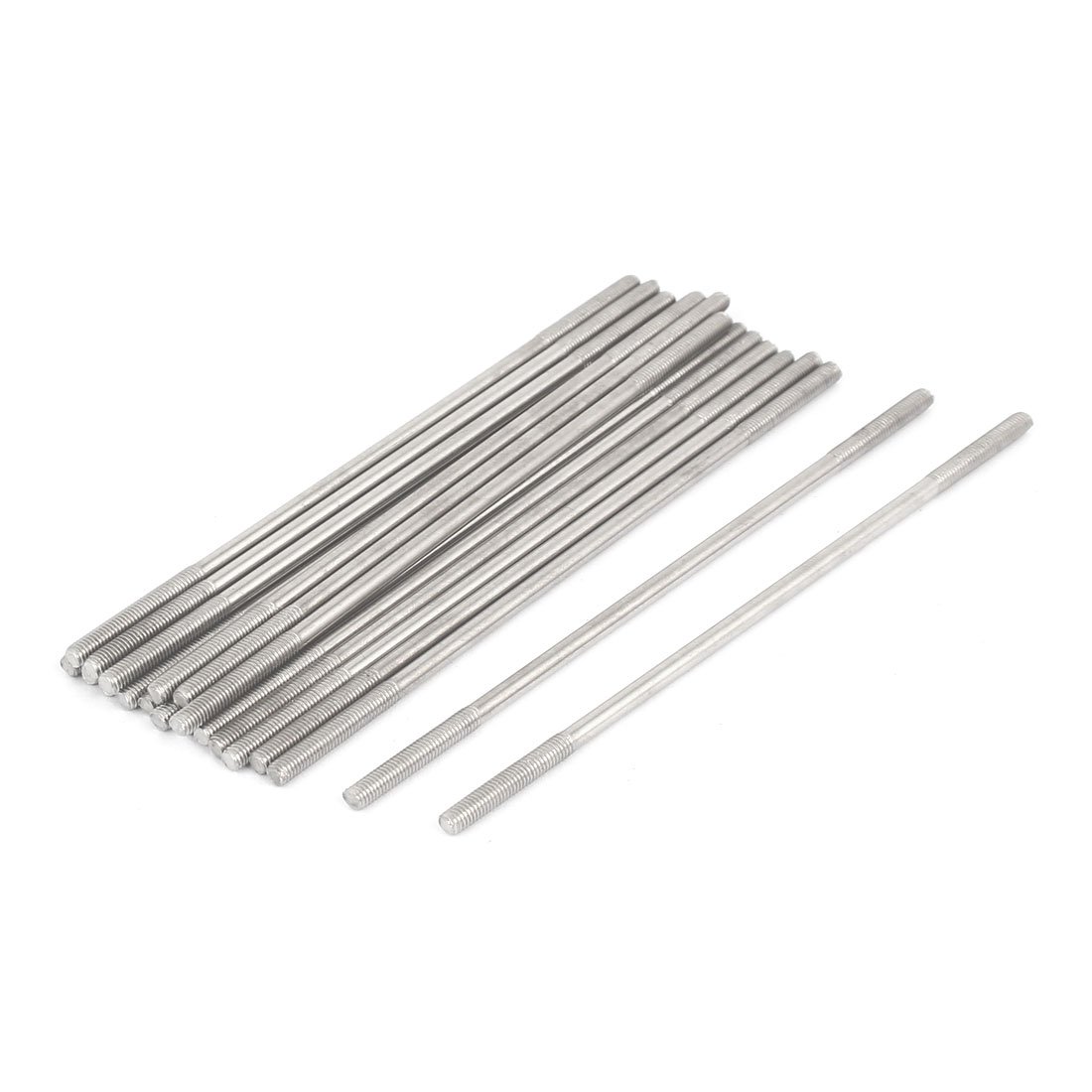 sourcingmap M3x100mm 304 Stainless Steel Double End Threaded Stud Screw Bolt 20pcs