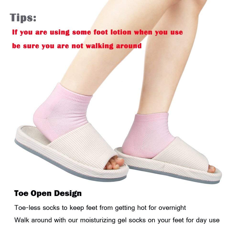 Codream Vented Moisturizing Socks Lotion Gel for Dry Cracked Heels, Spa Gel Socks Humectant Moisturizer Heel Balm Foot Treatment Care Heel Softener Compression 2 Pairs : Beauty