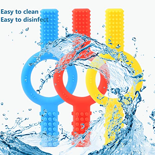 TUXEPOC Sensory Oral Motor chew Tool,Designed for Autism, SPD, ADHD, Oral Motor Stimulation,Therapy Tools to Improve Chewing and Biting,gafly Therapeutics,for Kids (Blue)