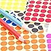 eBoot 3/ 8 Inch Round Dot Stickers Color Coding Labels, 10 Different Colors Dot Labels, 10 Sheets