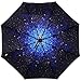 RENZER Compact Windproof Travel Umbrella with UV Protection Blue