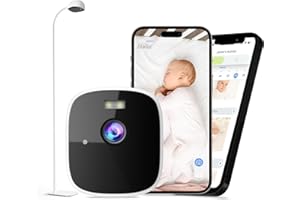 Rraycom Smart Baby Monitor with Floor Stand, 2K Crib Camera with AI Breathing Monitor, No Wearables WiFi Baby Camera, Night Vision, Baby Sleep Tracker, Cry & Motion Alerts, Diaper & Feeding Record