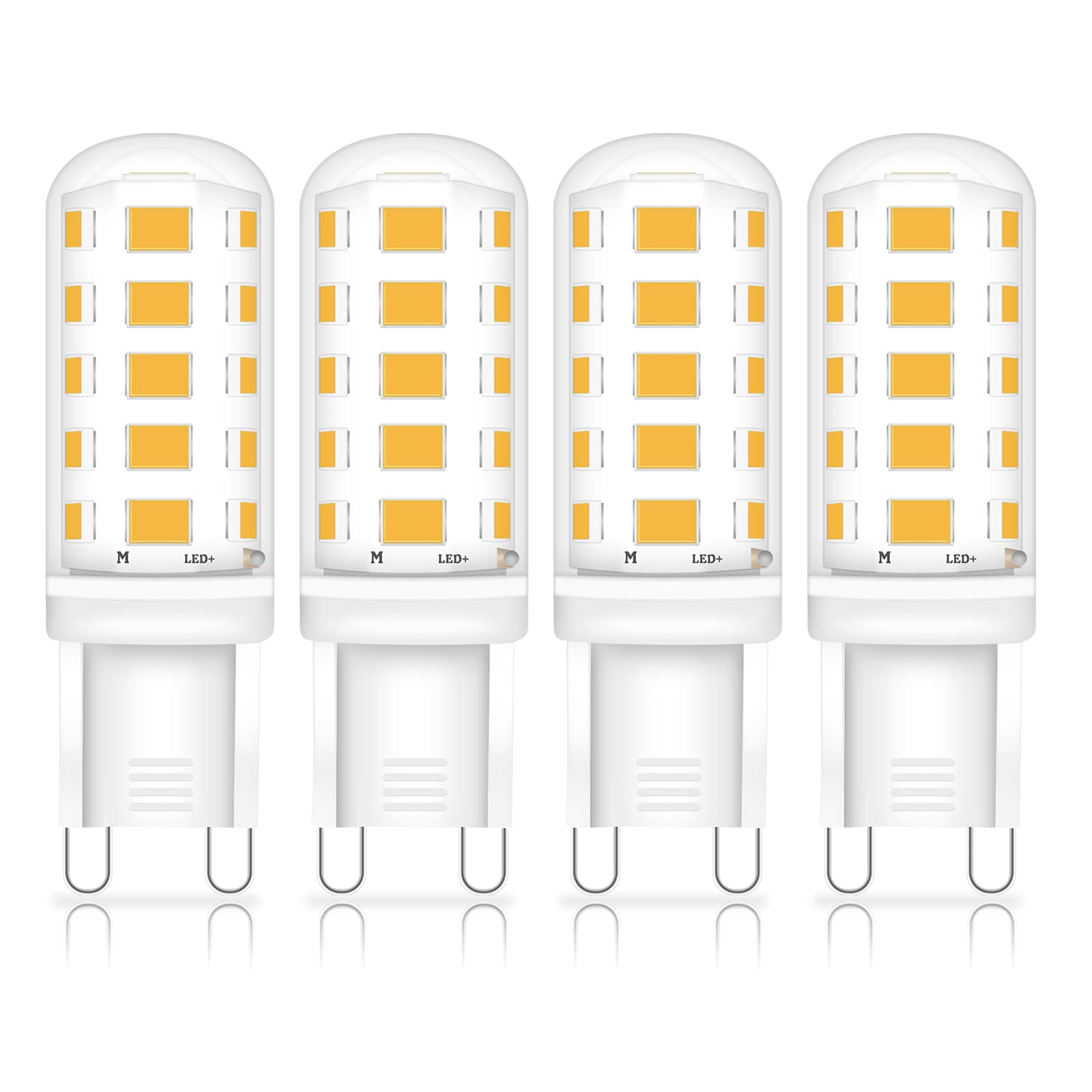 Huoqilin G9 Led Bulbs 3W,28W Halogen Light Bulbs Equivalent,270Lm Warm White 3000K, No Flicker Non Dimmable,Pack of 4