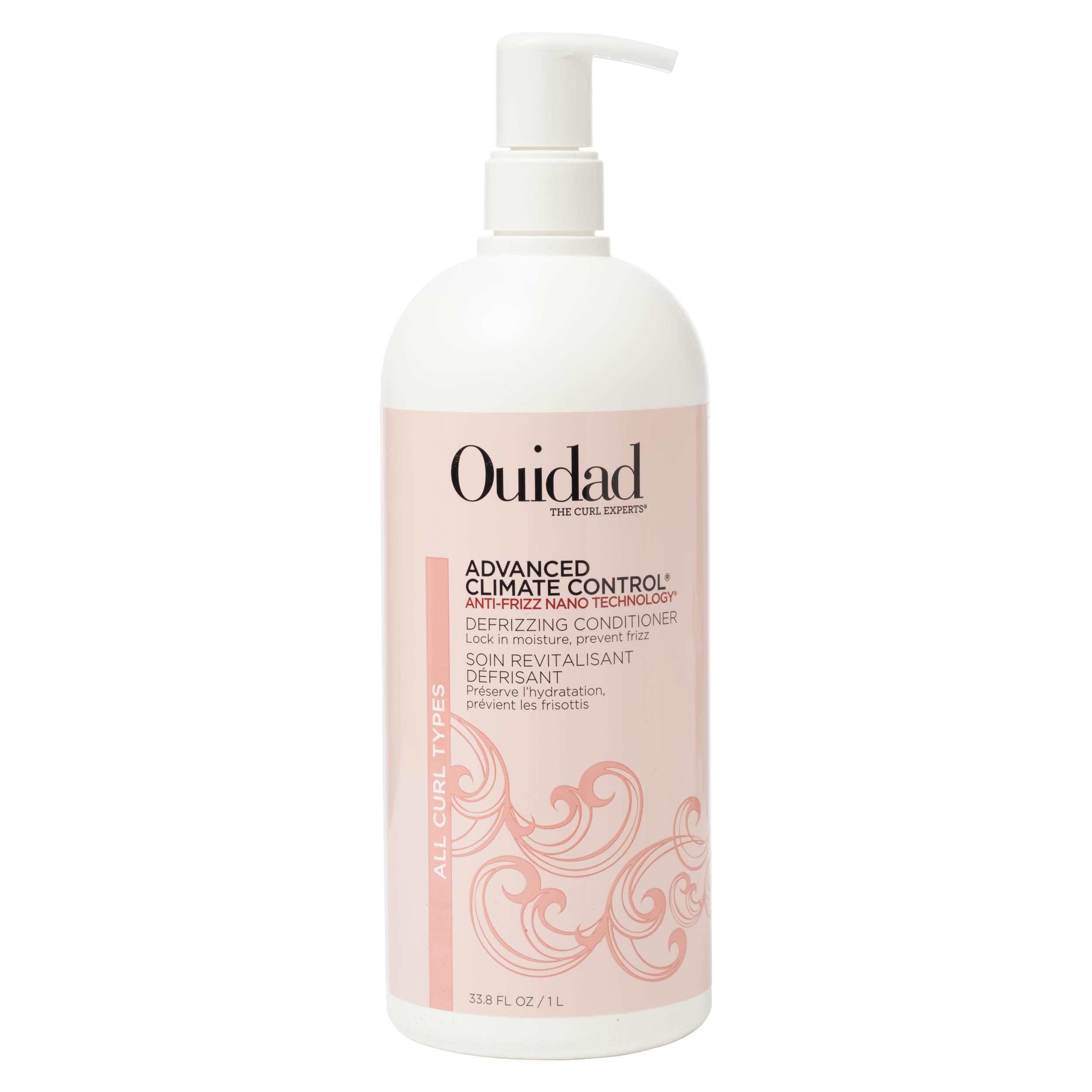 Ouidad Advanced Defrizzing Conditioner, Defines Curls, Hydrates Repairs and Nourishes 1L