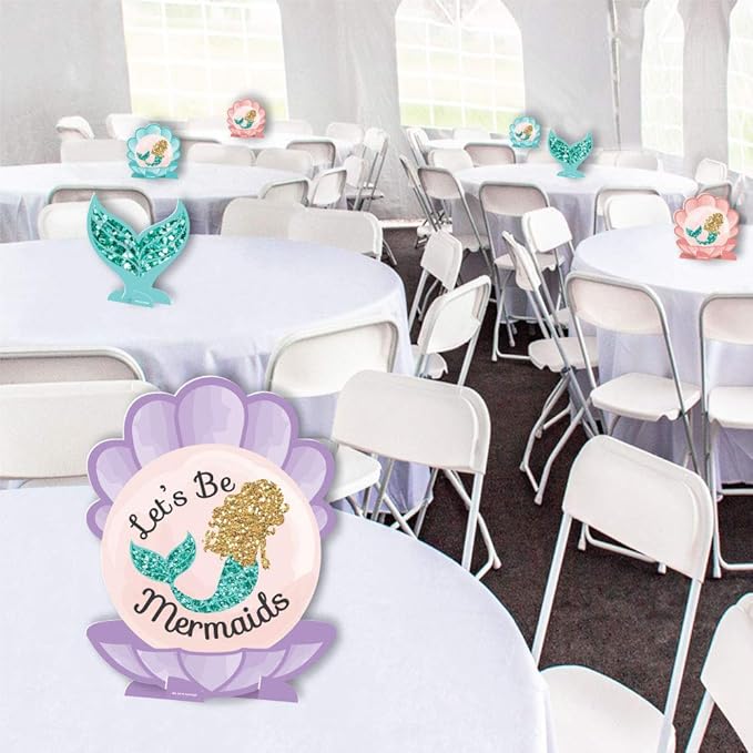 mermaid baby shower table decorations