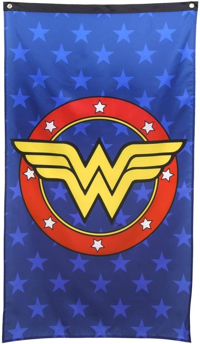 Cyberteez Wonder Woman Banner Fabric Wall Poster DC Comics 30" x 50" Red