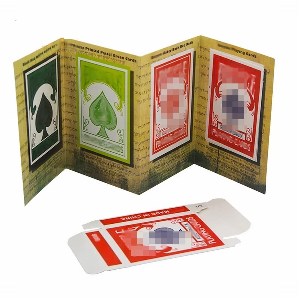 ZQION 1set 3D Advertising Magic Tricks Card Deck Appearing Magic Close Up Magic Cards Gimmick Mentalism Comedy Props