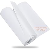 New brothread Sticky Tear Away Embroidery Stabilizer 12" x 10 Yd roll | Self-Adhesive Embroidery Backing, Medium Weight, Used for for Napped Fabric &amp; Hoop Less Embroidery