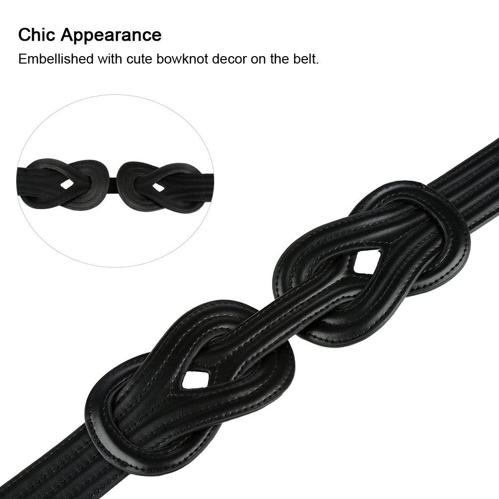 Vbiger Women Waist Belt Elastic Elegant PU Leather Waistband Wide Waist Corset Wrap Around Belt Waist Ban