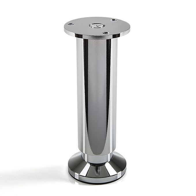 Möbelfuß verstellbar Schrankfuß Chrom poliert, belastbar bis 250 Kg