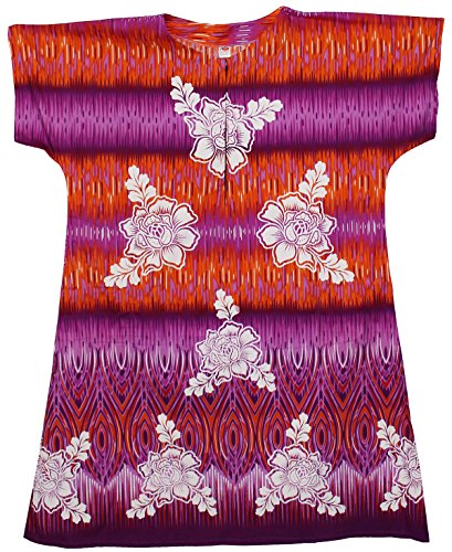 African Planet Women Kaftan Caftan Cotton Zipper Lounger House Dress Gown (28)